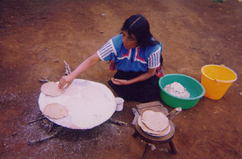 Making tortillas